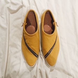 Mustard Suede Sneakers